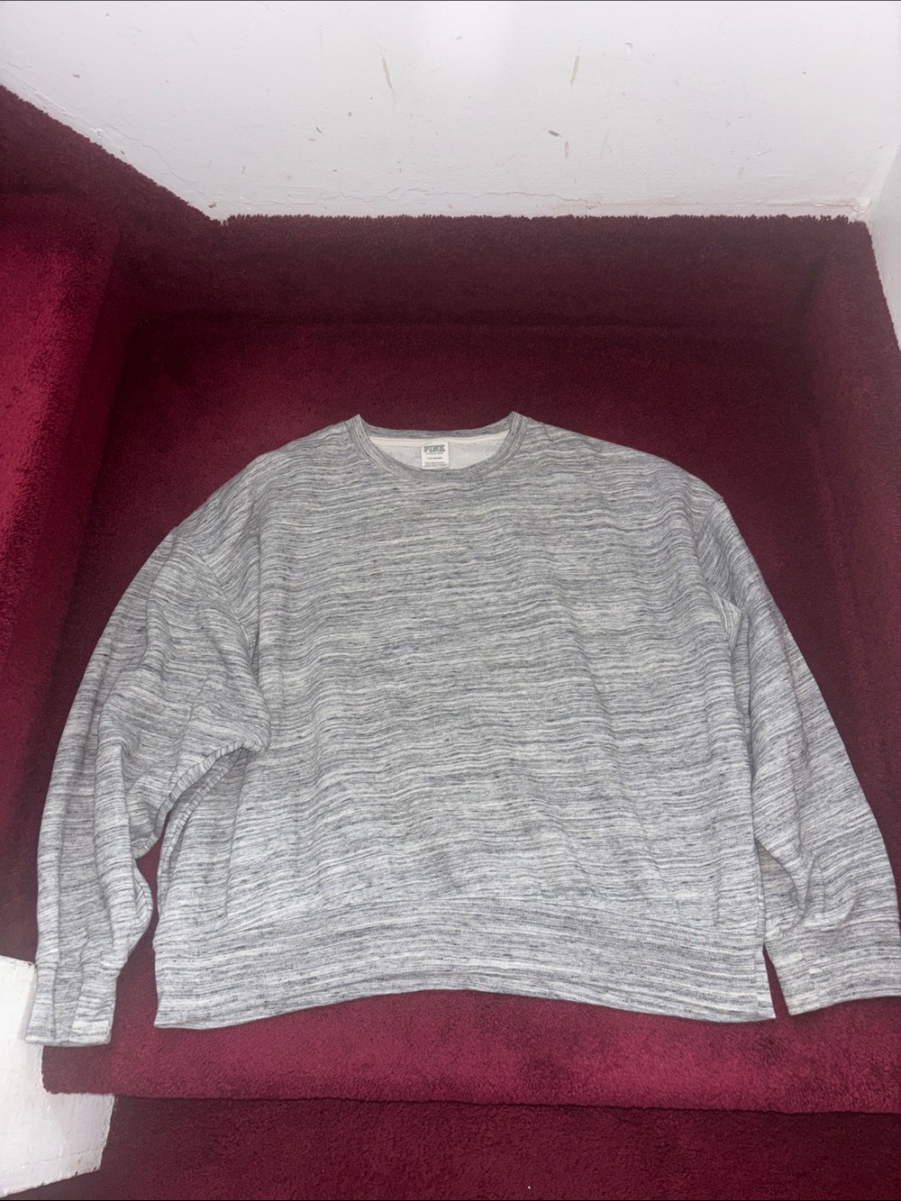 PINK Victoria's Secret Men's Heather Gray Crewneck Sweater